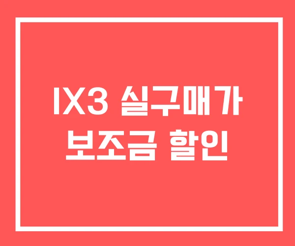 IX3 실구매가 보조금 할인