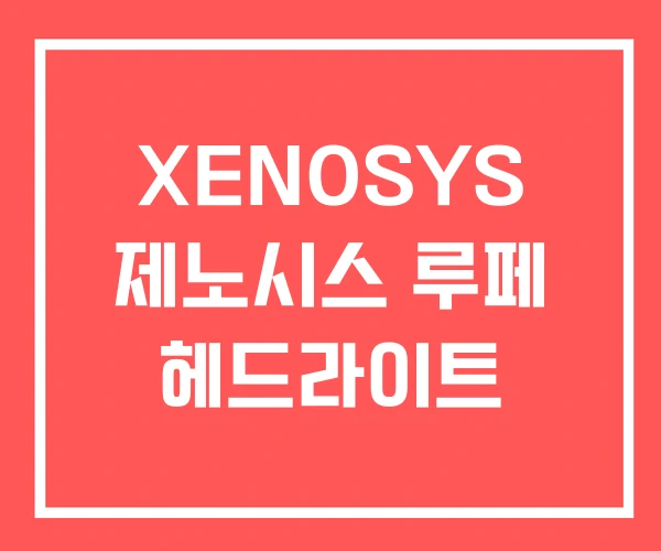 XENOSYS 제노시스 루페 헤드라이트 XENOSYS 제노시스 루페 헤드라이트