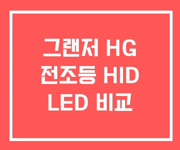 그랜저 HG 전조등 HID LED 비교 그랜저 HG 전조등 HID LED 비교