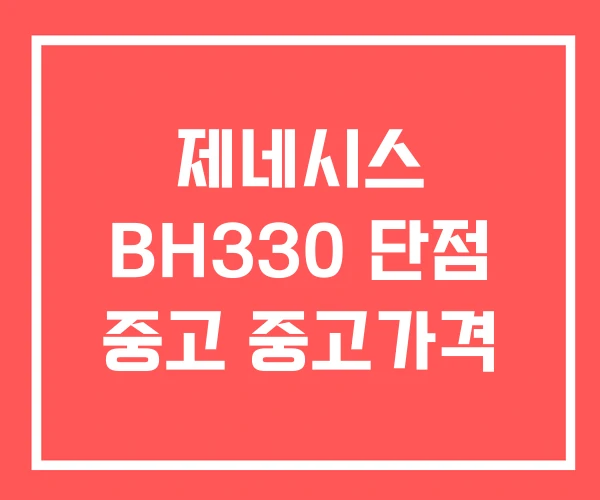 제네시스 BH330 단점 중고 중고가격 제네시스 BH330 단점 중고 중고가격