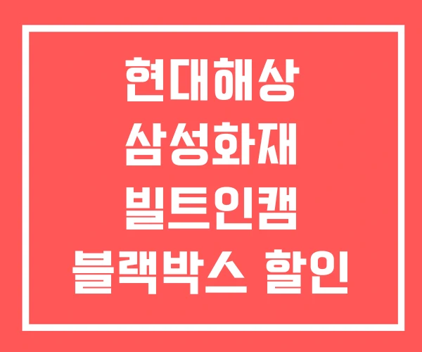 현대해상 삼성화재 빌트인캠 블랙박스 할인 현대해상 삼성화재 빌트인캠 블랙박스 할인